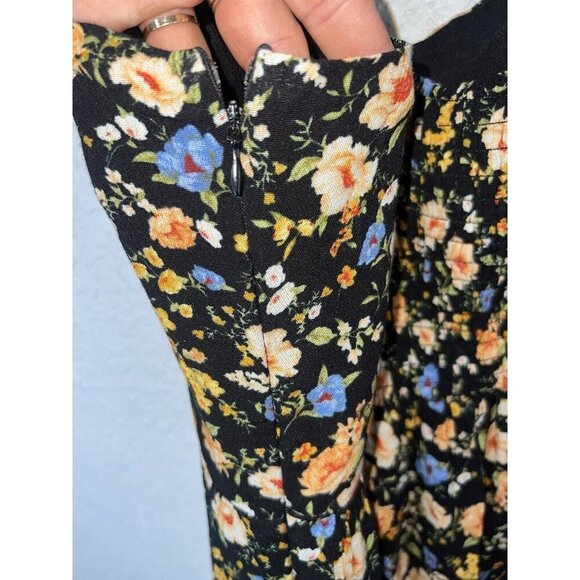 Forever 21 Floral Dress Fit & Flare Mini Size Large Lined Ditsy Floral Summer 1B - Picture 12 of 12